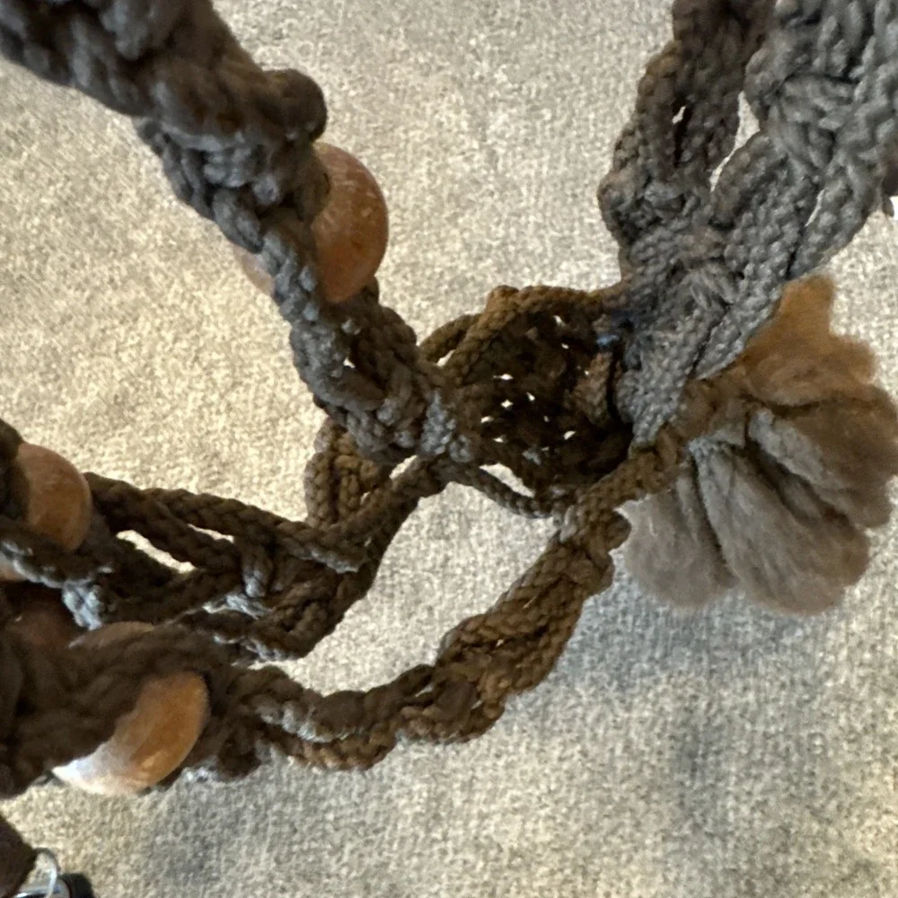 6' VTG Plant Hanger Macrame Retro Brown MCM